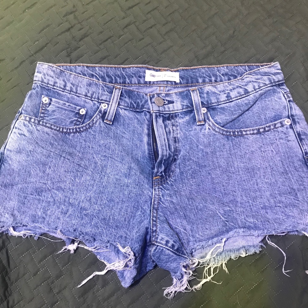 Cut off denim shorts
